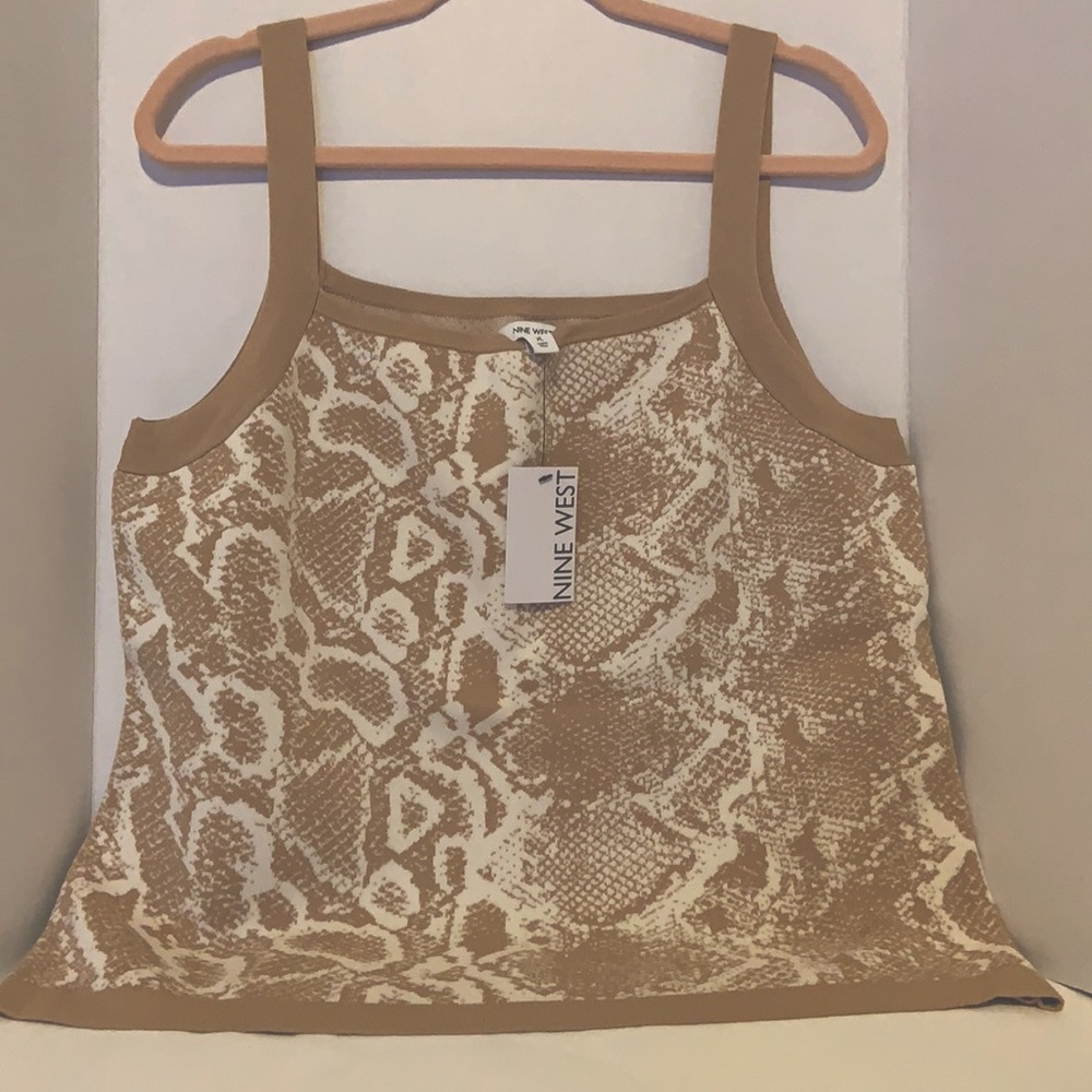 Nine West Tan Python Tank-top - NWT #6 - Picture 2 of 5